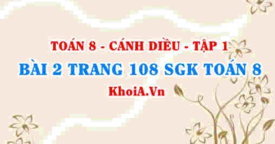 Bài 2 trang 108 SGK Toán 8 tập 1 Cánh Diều